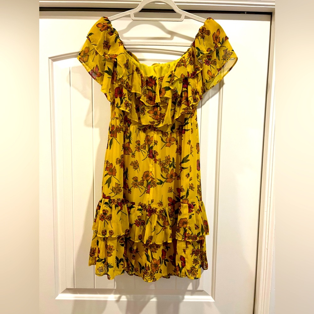 floral ruffle dress